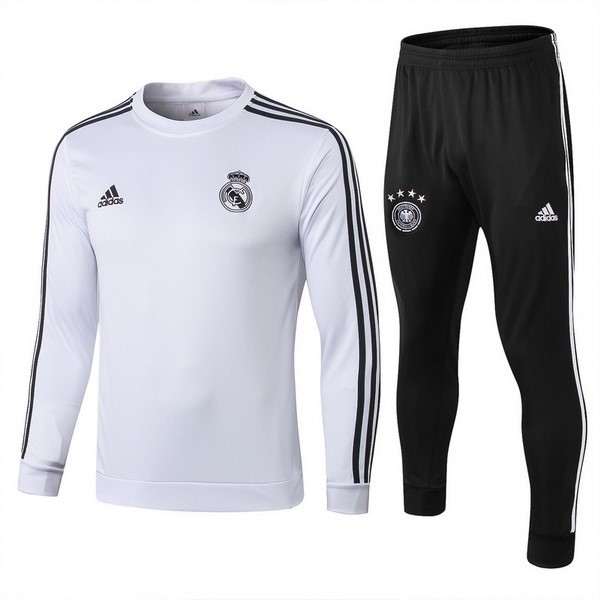 Survetement Football De Laine Real Madrid 2018-19 Noir Blanc Noir